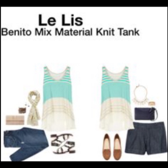 Stitch Fix - Le Lis Benito Mix Material Knit Tank - Picture 1 of 4
